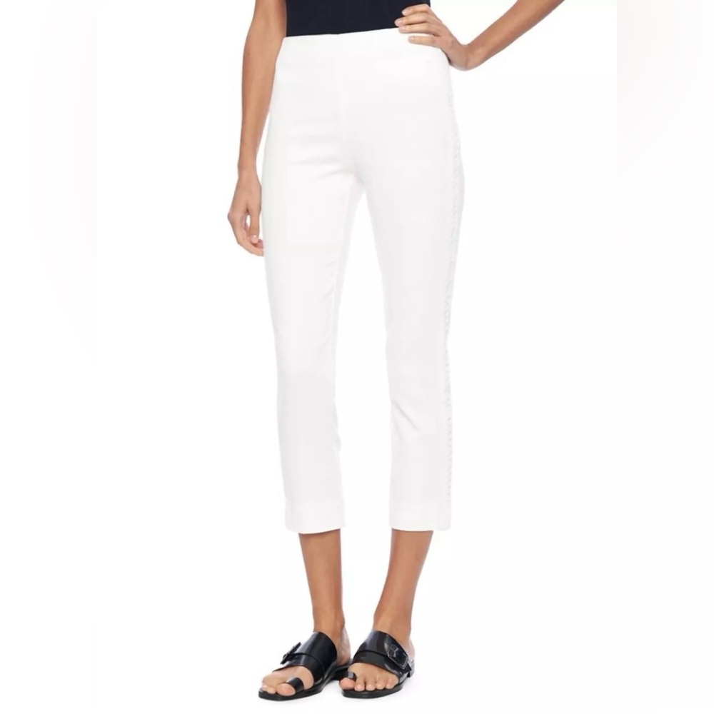 NWT Lyssé "Britt" Plus White Stretch Ankle Pants